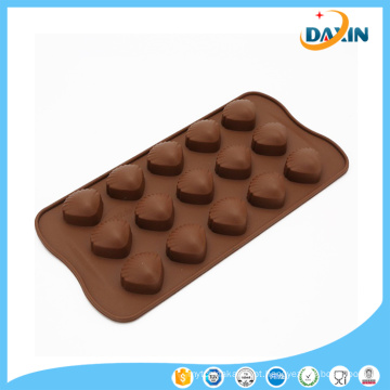 Alta qualidade em forma de concha durável silicone molde de chocolate